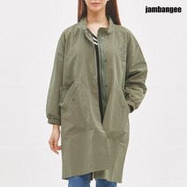 잠뱅이 여성 롱기장 하이넥 등판레터링 야상점퍼 카키 AK7WWU61-KA