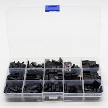 500pcs 듀퐁 세트 상자 2.54mm 피치 2P 3P 4P 5Pin 주거 플라스틱 포탄 맨끝 점퍼 철사 연결 관