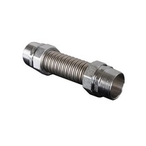 에어컨 벨로우즈 1-1/4 "1-1/2" 2 BSP 304 스테인레스 스틸 수나사 커넥터 철 조인트 골판지 파, 02 Length 20cm_01 1-1/4