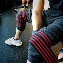 909호 프로젝트 니랩 헬스 스쿼트 크로스핏 니스트랩 무릎보호대 니밴드 니슬리브 웨이트, 블랙