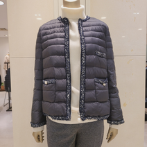 [대구백화점SG] DG82001_트위드배색 구스패딩점퍼