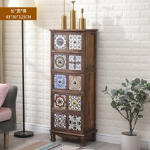 엔틱 빈티지 레트로 오리엔탈 프로방스 우드 콘솔 수납장 침실거실장 미니사이드협탁서랍장 거실 오디오 장식장, P