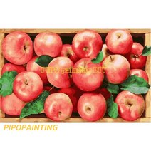 DIY 유화그리기세트 피포페인팅 물감 붓 P3001 행복 돈 복을 부르는 사과 명화 쉬운그림 그리기 피포페인팅 주문제작, 단품