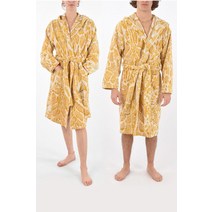 Roberto Cavalli HOME 애니멀 PATTERNED SPONGE BATHROBE 위드 후드 LINX GOLD CAP 001