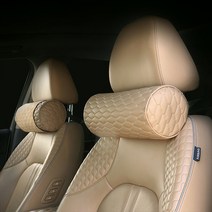 루젠 아크모 HX 차량용 목쿠션 2개 자동차 목베개, 베이지 1+1