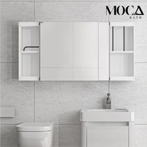 모카바스 모던 슬라이드 W1300 욕실 수납장 착불, 모던 슬라이드 H600 실버, 1300(W) x 600(H) x 175(D)