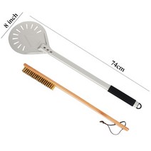 피자 칼 슬라이서 조각 Shangpeixuan 긴 핸들 789 인치 천공 피자 터닝 껍질 피자 삽 알루미늄 피자 껍질 미끄럼 방지 핸들 피자 도구, 8인치 세트