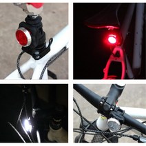 자전거 led 크리스탈 안전 후미등+ 자전거벨 사이클 남성라이더 mtb, 1개, 레드