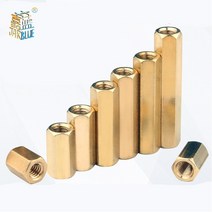 5-50pcs 육각 암-암 M2 M2.5 M3 M4 M5 황동 스탠드 오프 스페이서 스터드 중공 기둥, M2XL(50PCS)_4mm