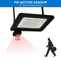 센서 LED 투광 조명 220V SMD 2835 야외 Led 검색 램프 IP66 방수 Foco 스포트 라이트, 04 50W, 01 WHITE