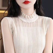 코바늘조끼 펀칭 여성 나시 뷔스티에 손뜨개 여름 여자