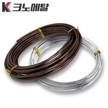 500g 분재철사 알루미늄 와이어 원예 공예 철사, 1mm, 갈색500g, 1개