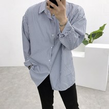 간빠레 남자 로웬 세미 오버핏 스트라이프 셔츠 3col