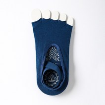 1인용발레바 1인발레바 탄츠발레바 여성용 다섯 손가락 요가 양말 미끄럼 방지 그립 스트랩 통기성 코튼 필, 08 Blue Half_01 EU 35-40