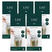 메세지 티필터 대형 80매입X5팩 II 주전자용 인퓨저 티스트레이너 티백 찻잎거름망, 5개