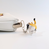 고양이 피규어 퍼터키퍼 골프 퍼터커버 홀더 집게 골프선물 홀인원 선물 악세사리, 삼색냥이 퍼터키퍼