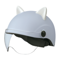 배터리 전기 자동차 헬멧 여성 여름 선 스크린 여성 안전 헬멧 사계절 일반 헬멧 여름 UV 보호 하프 헬멧, 미 데일란 [고양이 흰 귀], 평균 크기