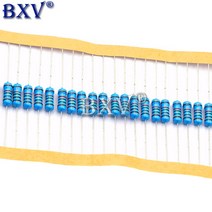 저항기 가변저항 전자 필름20PCS 1W 금속 필름 저항 1 BXV 1R 1M 2R 47R 330R 1K 4.7K 22K 2 옴, 58 2K