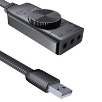 7 1 Channel USB Sound Card Computer Laptop External Audio Adapter with 3 5mm Headphone Ports 가성비 좋은, [01] black7 9x1 34x0 51in