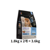 목우촌 전연령용 오리 펫9단 포메라이안 전용사료, 3.6kg, 16개