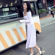 베이직 여성 롱 가디건 비치로브 해변 바닷가 얇은 코디