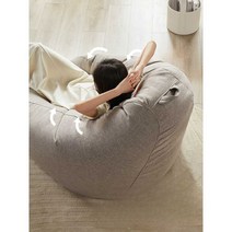 에어소파 빈백 쿠션 소파 콩주머니 무지 마약 1인용, 옐로우 120x120cm