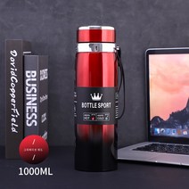 ZZJJC 대용량 탱크 316 스테인리스 텀블러 아웃도어 스포츠 주전자 비즈니스 기프트 컵, 800ml, 점변홍