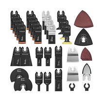 AMZWEI 154 금속 목재 진동 공구 블레이드 사포가 포함된 티타늄 톱 Dewalt Ryobi 밀워키 Rockwell Fein 마끼다용 퀵 릴리스 멀티 블레이드 키트