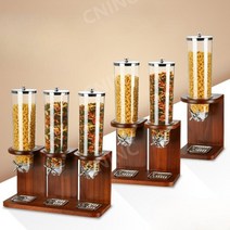 우드 시리얼디스펜서 뷔페 시리얼기계 셀프바 호텔 리조트 조식, F.3구 너도밤나무 디스펜서 12L