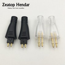 1 쌍 업그레이드 이어폰 수 핀 어댑터 구리 플매트 카펫 러그 헤드폰 오디오 잭 FOSTEX TH900 MKII MK2 와이어 케이블 커넥터, 02 Transparent