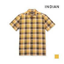 인디안 INDIAN 코튼 혼방 체크 반팔 셔츠__MIKNSUM3131