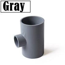 물탱크피팅 2 개/묶음 내부 직경 75/90mm PVC 파이프 티 커넥터 수족관 물고기 탱크 어댑터 정원 관개 튜브 3 방향 관절 감소, [01] Inner Dia 75x40mm, [02] Gray, 2개