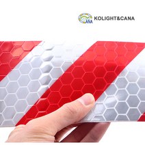 국산 고휘도 반사테이프 백색 적색 10cm x 1M 백적 1미터 단위 판매 스티커 야간 빛 반사 식별 접착식 테이프 재귀반사 안전 보호 반사지 반사시트 반사띠 빛반사띠