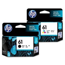 HP61 정품잉크 컬러흑백 세트 HP ENVY 4500 4504 5530, 상세페이지 참조, HP정품잉크 블랙