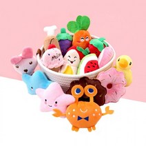 애구애구 강아지 장난감 이갈이 애착 인형/ koonshop 쿤샵, 삑삑 친구들 토끼봉봉