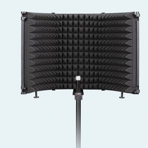 스탠딩 마이크 방송용 마이크 방음 부스 노래 보컬 연습 트레이닝 녹음용 조정 가능한 각도 격리 실드 3 패널 휴대용 탁상용 흡음 폼 필터