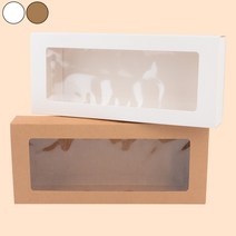 슬라이딩 투명 직사각 선물 포장 상자 10개 초콜렛포장 쿠키포장, 화이트