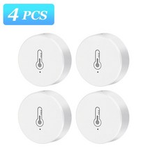 스마트온습도계 온도기록계 Tuya zigbee 온도 습도 센서 스마트 홈 온도계 습도계 앱 모니터링은 스마트 라이프 alexa google 홈과 함께 작동합니다., 4개