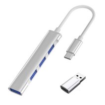 USB C 3.0 허브 4 포트 타입 C to USB 허브 미니 USB 스플리터 울트라 슬림 USB 데이터 허브 휴대용 USB 포트 확장기 대부분의 컴퓨터 노트북 HP XPS 및