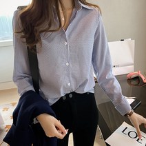 수맘 수엠W 여성 베이직 스트라이프 셔츠 줄 남방 S008 체르디셔츠
