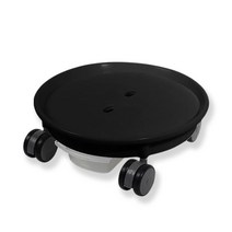 이동형 물받침 화분받침대 원형중형 베란다화분대 운반카트, 화이트