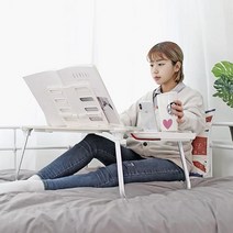 독서대 서랍식 수납 인체공학 베드트레이 노트북테이블, 기본