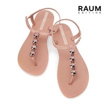 라움에디션 [RAUM EDITION][20SS] [CLASS GLAM II FEM] 핑크 여성 방울장식 샌들 HTSO0E111P2