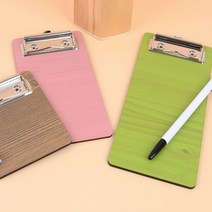 전표철 우드클립보드 커피 테이블메뉴판 빌지판 세금계산서 영수증철 주문서 빌지꽂이 홀더, 200/갈색