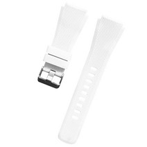 STK Samsung 장치 S3 22mm 악대를위한 악대 결박 신속 이탈 핀을 가진 연약한 실리콘 시계 줄-선택 색깔 22mm 시계 결박 조정 가능한 금속 걸쇠, 설명한대로, 화이트