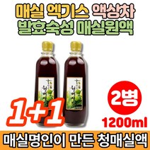청매실 매실액 매실 진액 농축액 추출액 엑기스 액기스 원액 프락토올리고당, 1+1병, 600ml