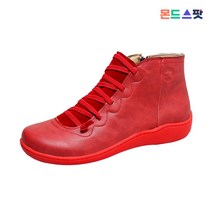 몬드스팟 2.5cm 여성 컬러배색 하이탑 패션 운동화 스니커즈 레드 (DM770)
