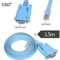 시스코 콘솔 케이블 RJ45 Cat5 이더넷-Rs232 DB9 COM 포트 직렬 암 라우터 네트워크 어댑터 케이블 파란색, 01 1.8M