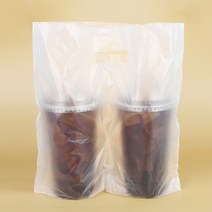 32온스 전용 반투명 2구 비닐 캐리어 100개