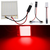 자동차 시그널램프 브레이크등 화이트 레드 블루 T10 W5w Cob 24SMD 36SMD 48SMD Led 통관 라이센스 패널 램프 자동 인테리어 독서 전구 트렁크 꽃줄 조명, [11] 48Led Red